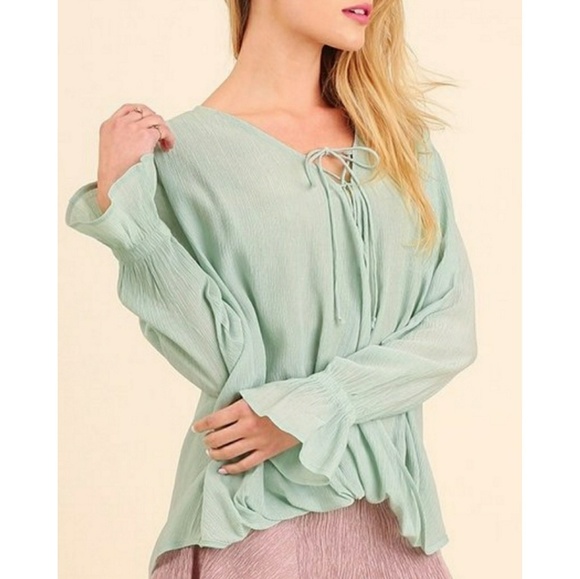 Lolafreebird Tops - FINAL SALE 🆕🌿LIGHT SAGE BLOUSE 🌿
